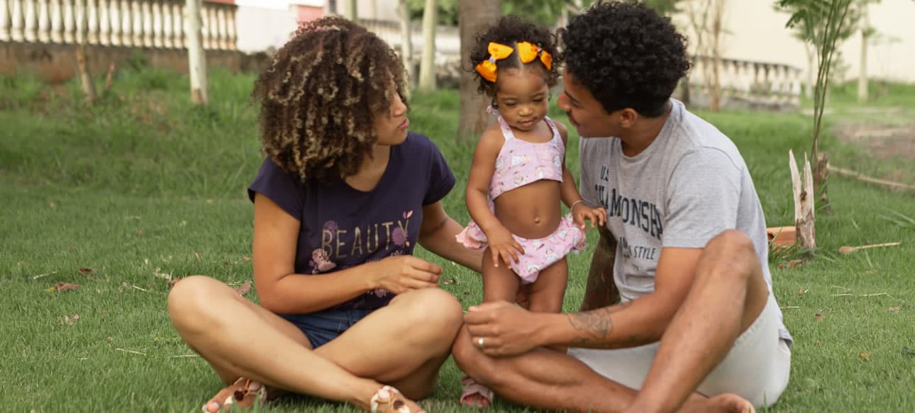 African American Intended Parents With Child